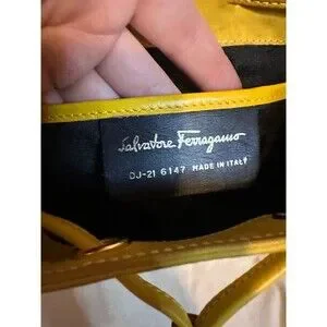 Salvatore Ferragamo Gancini Yellow Suede Gold Mini Backpack Salvatore Ferragamo Yellow Suede Gancini Backpack Salvatore  main image 3